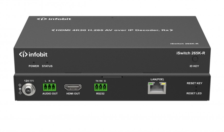 Кодер видеосигнала Infobit iSwitch 265K-T HDMI 4K30 H.265 AV over IP